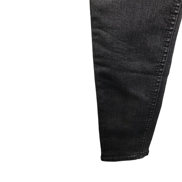 7 For All Mankind Womens Skinny Jeans Mid-Rise Black Dark Wash Cotton Stretch 26 - Picture 6 of 9